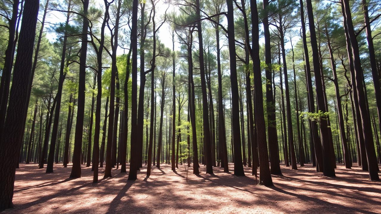 Managed pine timber stand in Barbour County Alabama
