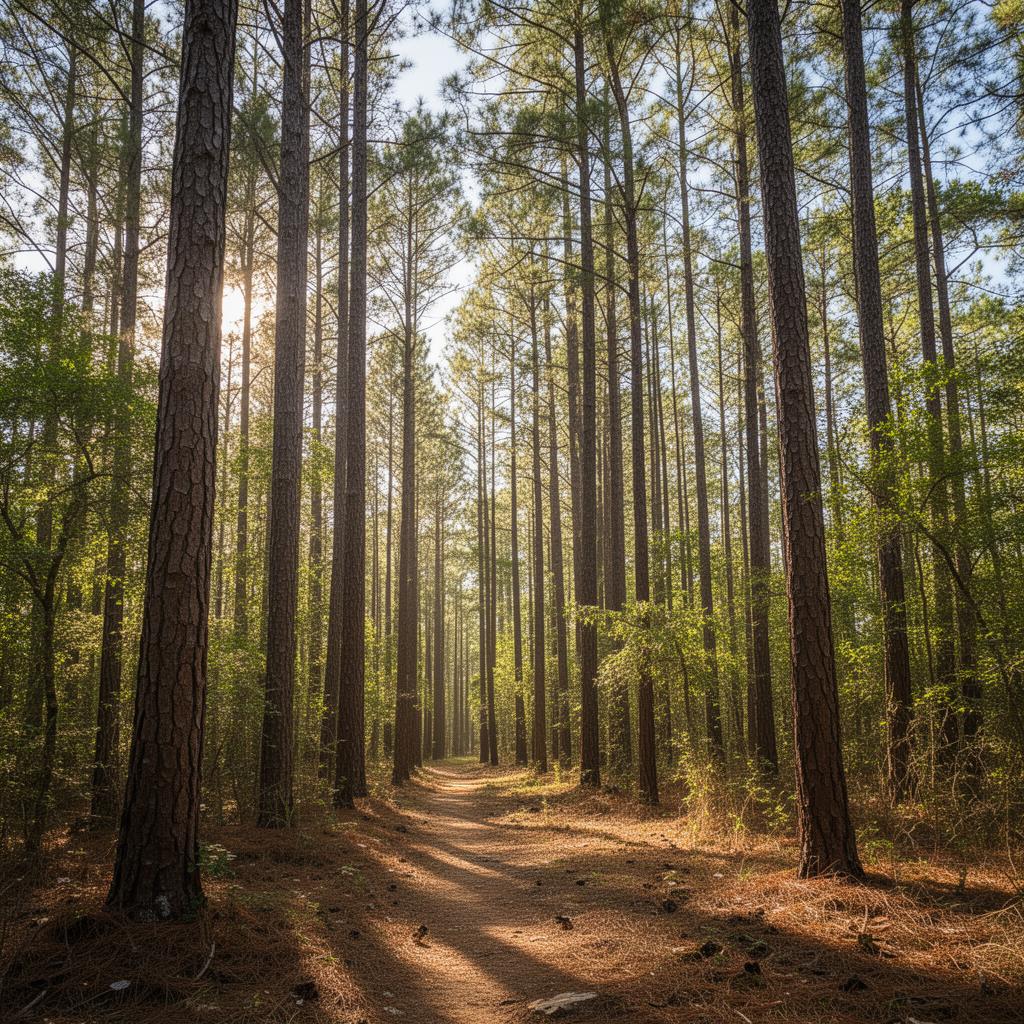 Lost Pines forest in Bastrop County