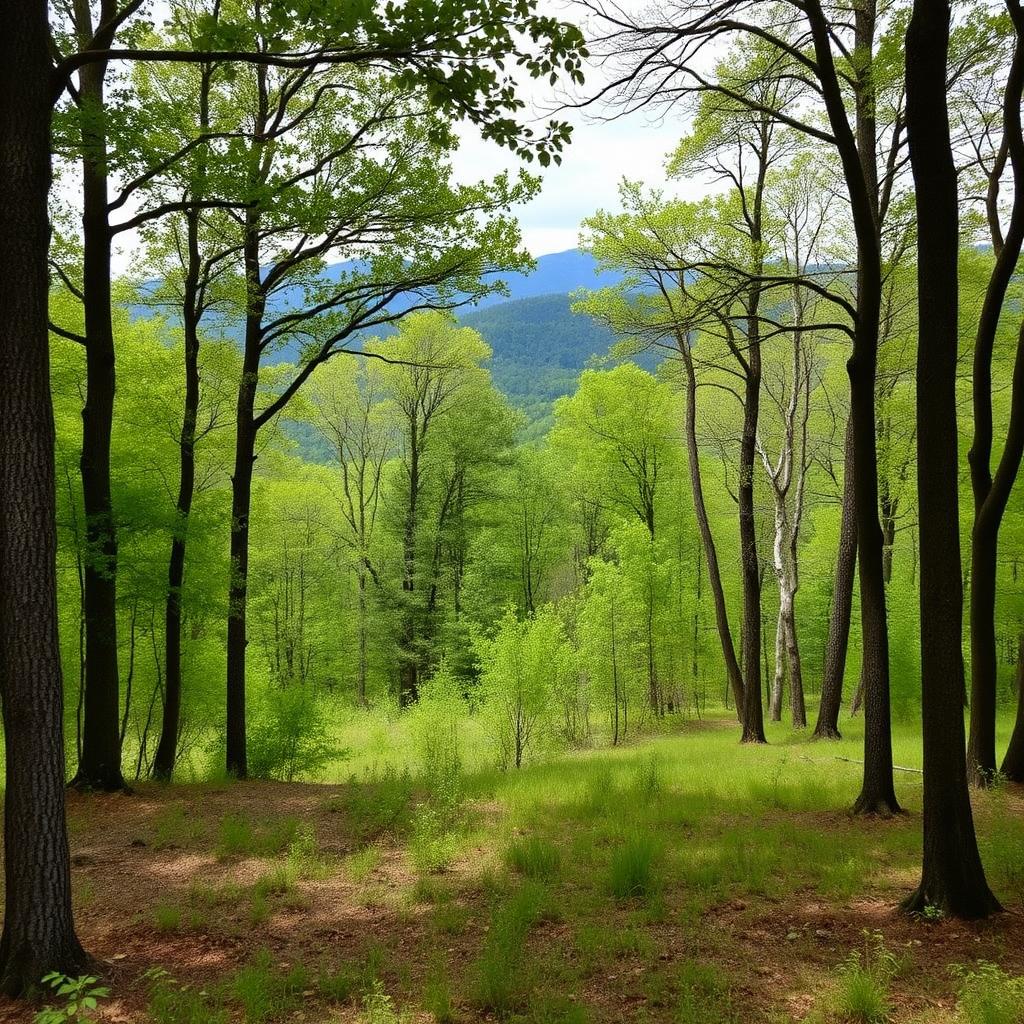 Wooded acreage in Bedford County Virginia with mountain views