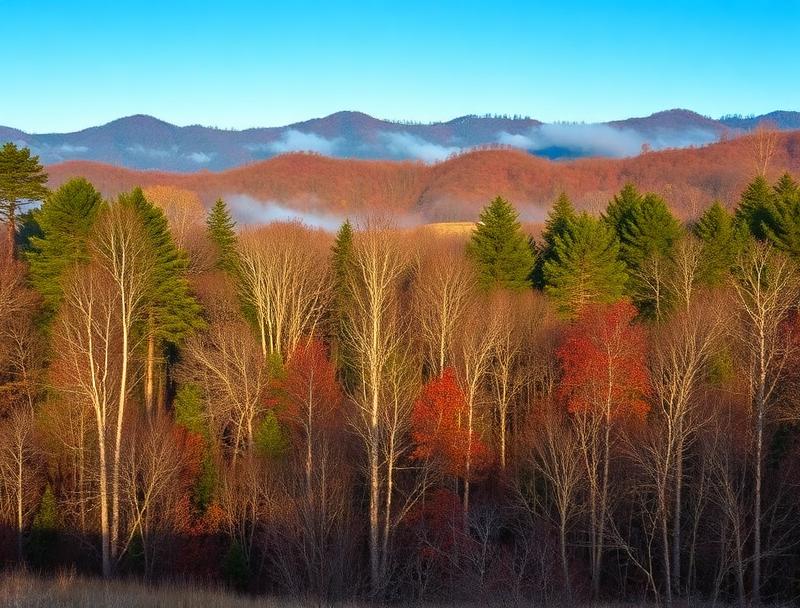 Forested land near Great Smoky Mountains