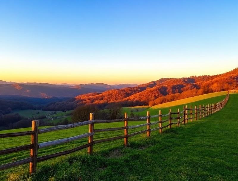 Mountain valley farmland in Blount County Tennessee