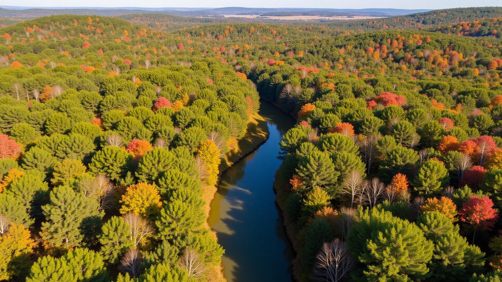 Wooded acreage in Boone County with creek