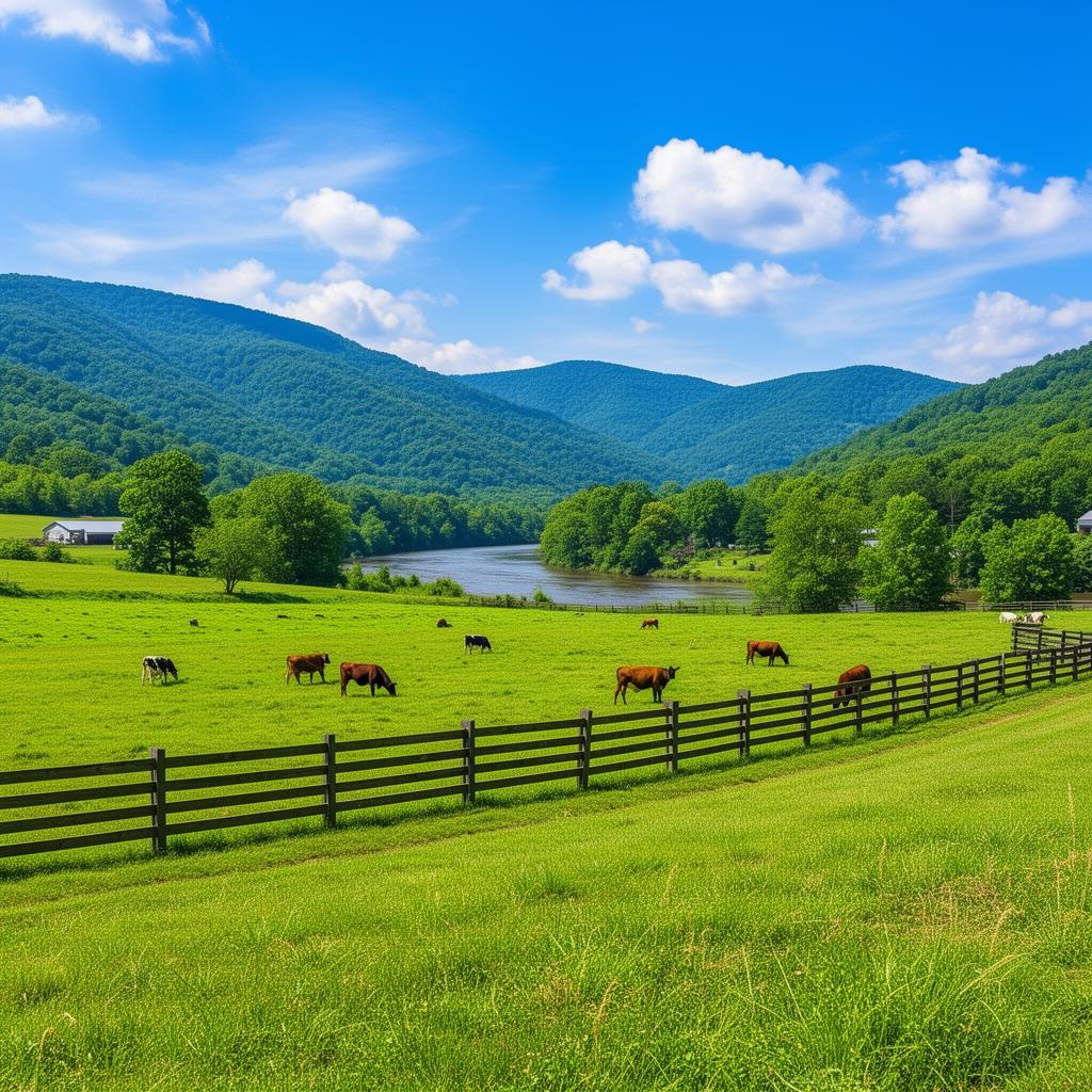Bradley County Tennessee pastoral farmland