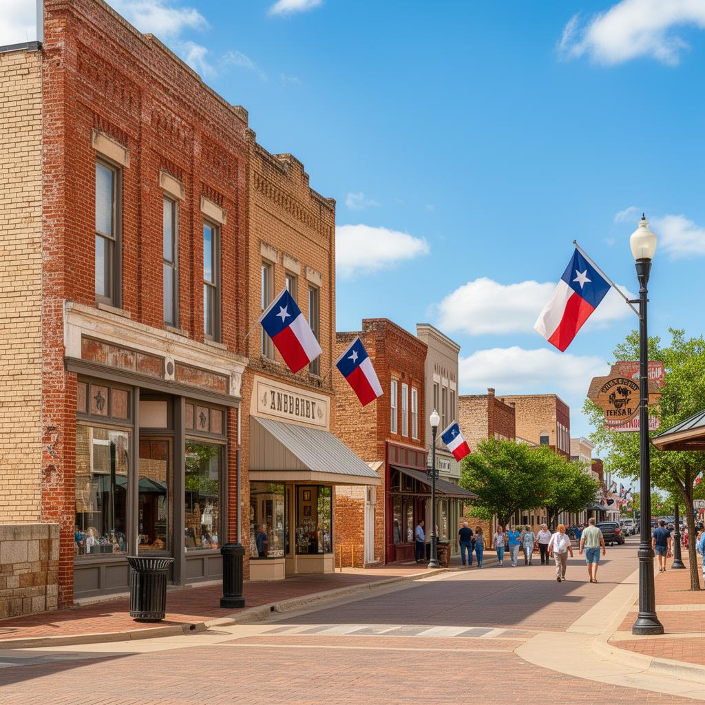 Historic downtown Brownwood Texas main street