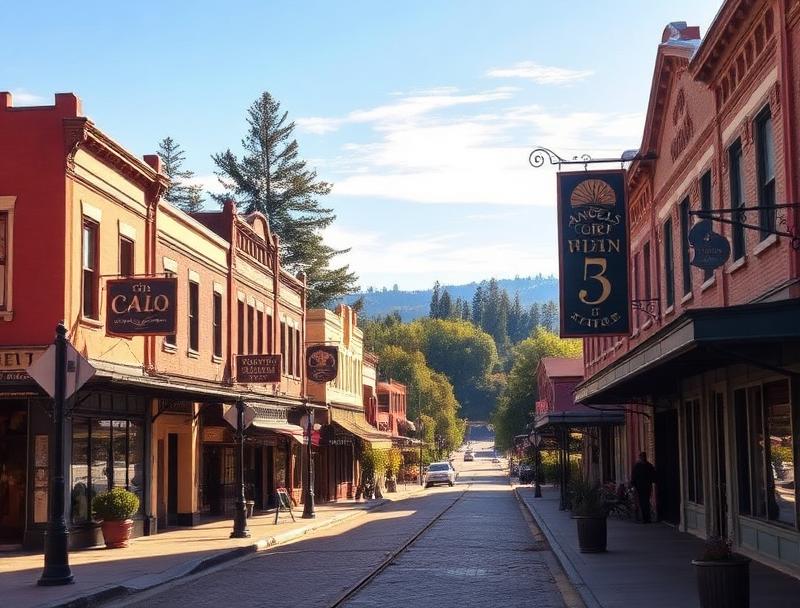 Historic Angels Camp downtown in Calaveras County