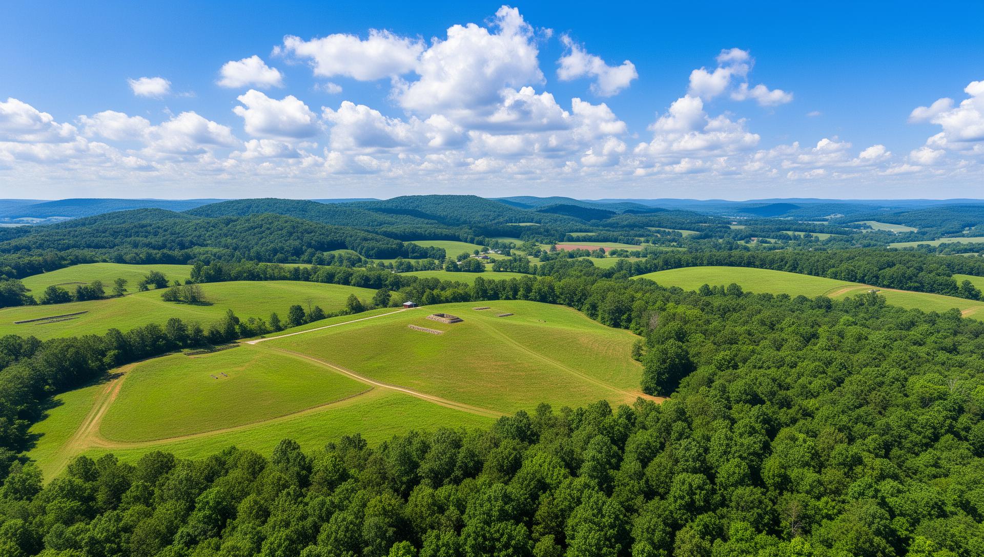 Catoosa County Georgia rolling hills and farmland landscape