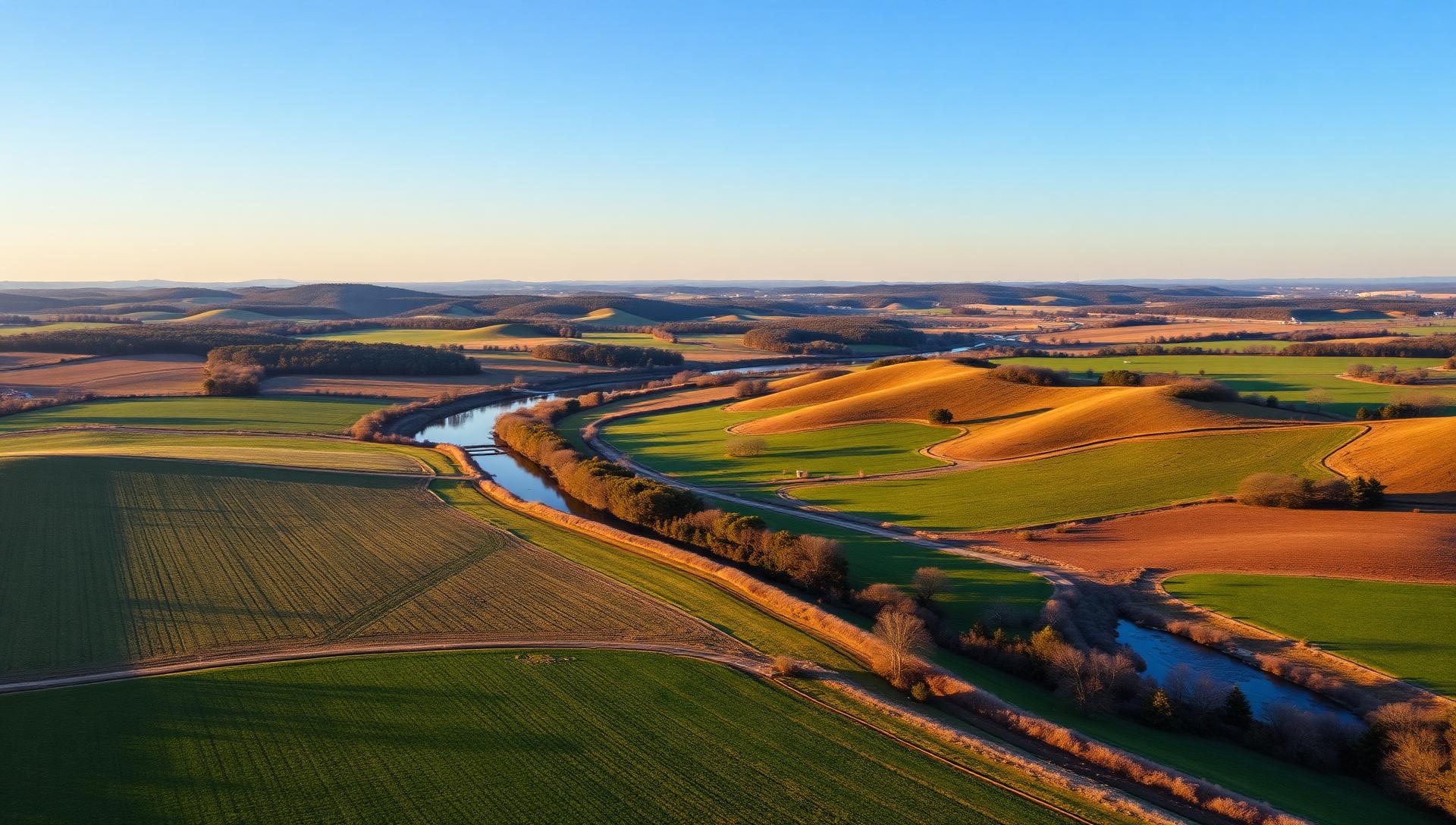 Beautiful farmland in Cheatham County, Tennessee with Cumberland River views