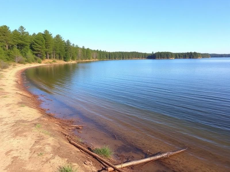 Lay Lake shoreline in Chilton County Alabama