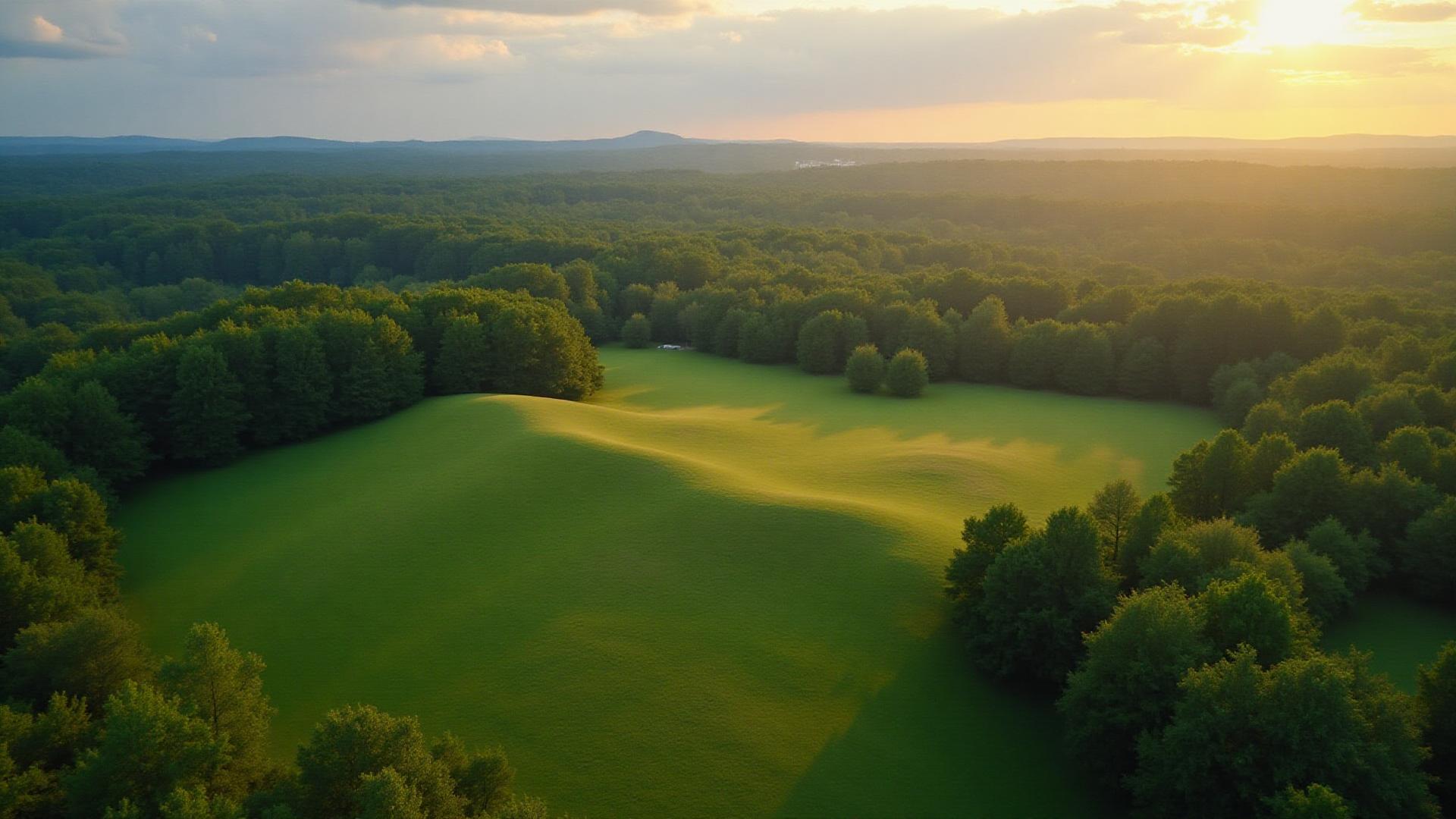 Aerial view of Cobb County Georgia land