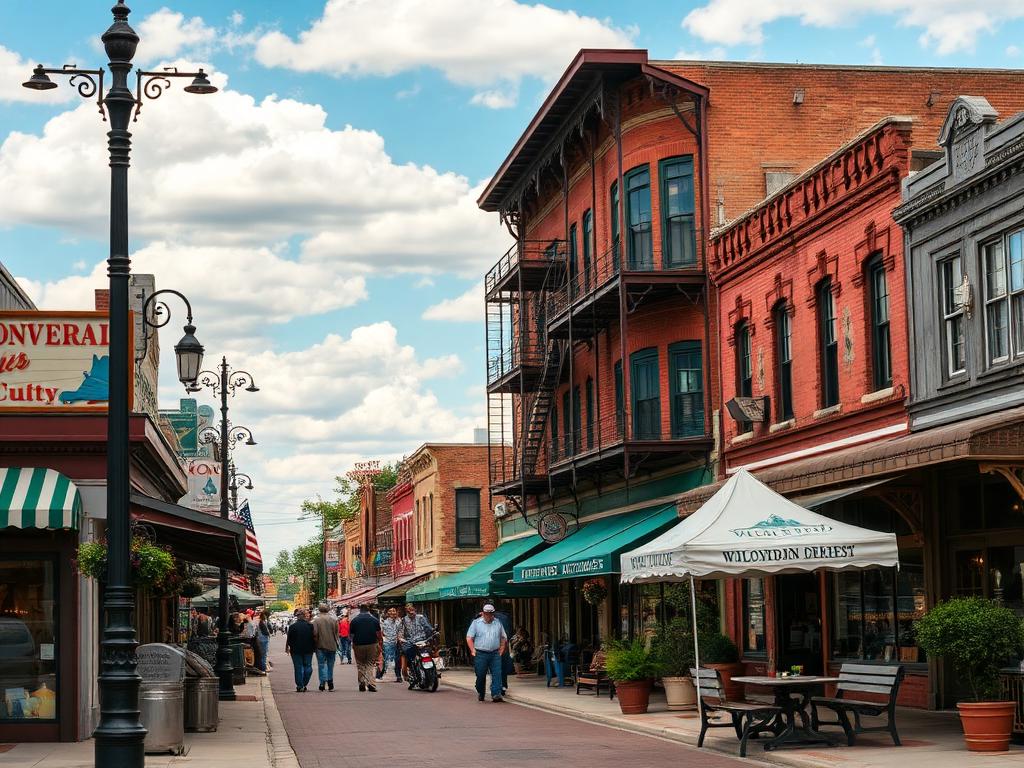 Downtown Converse Texas with local businesses and community gathering spaces