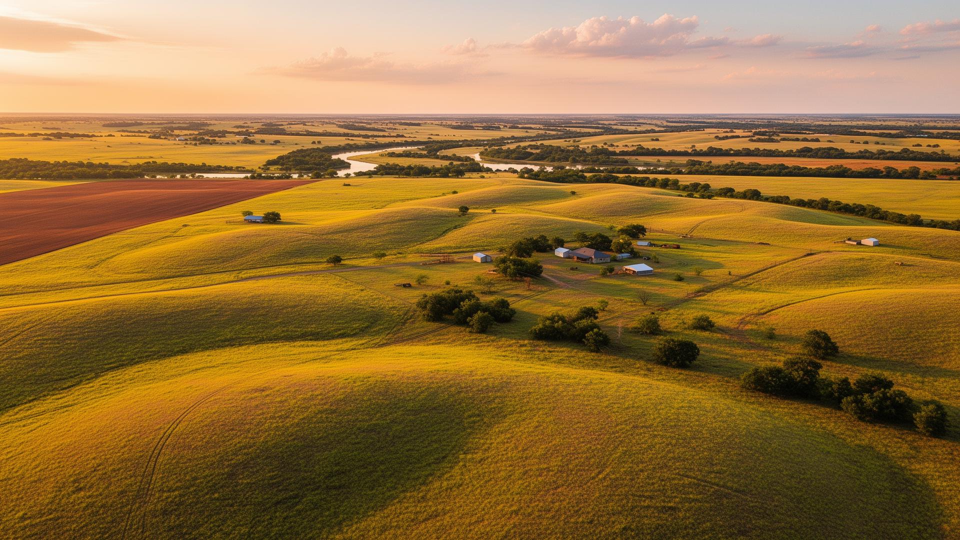 Cooke County Texas rolling prairies and farmland