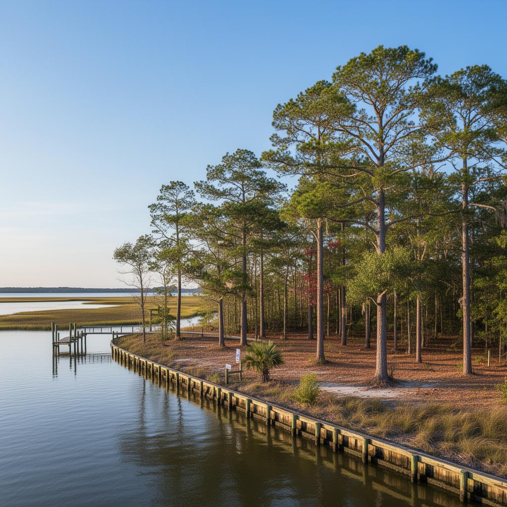 Neuse River waterfront property in Craven County