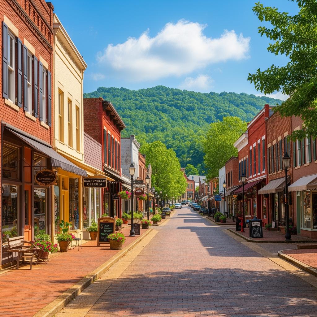 Historic downtown Dawsonville Georgia
