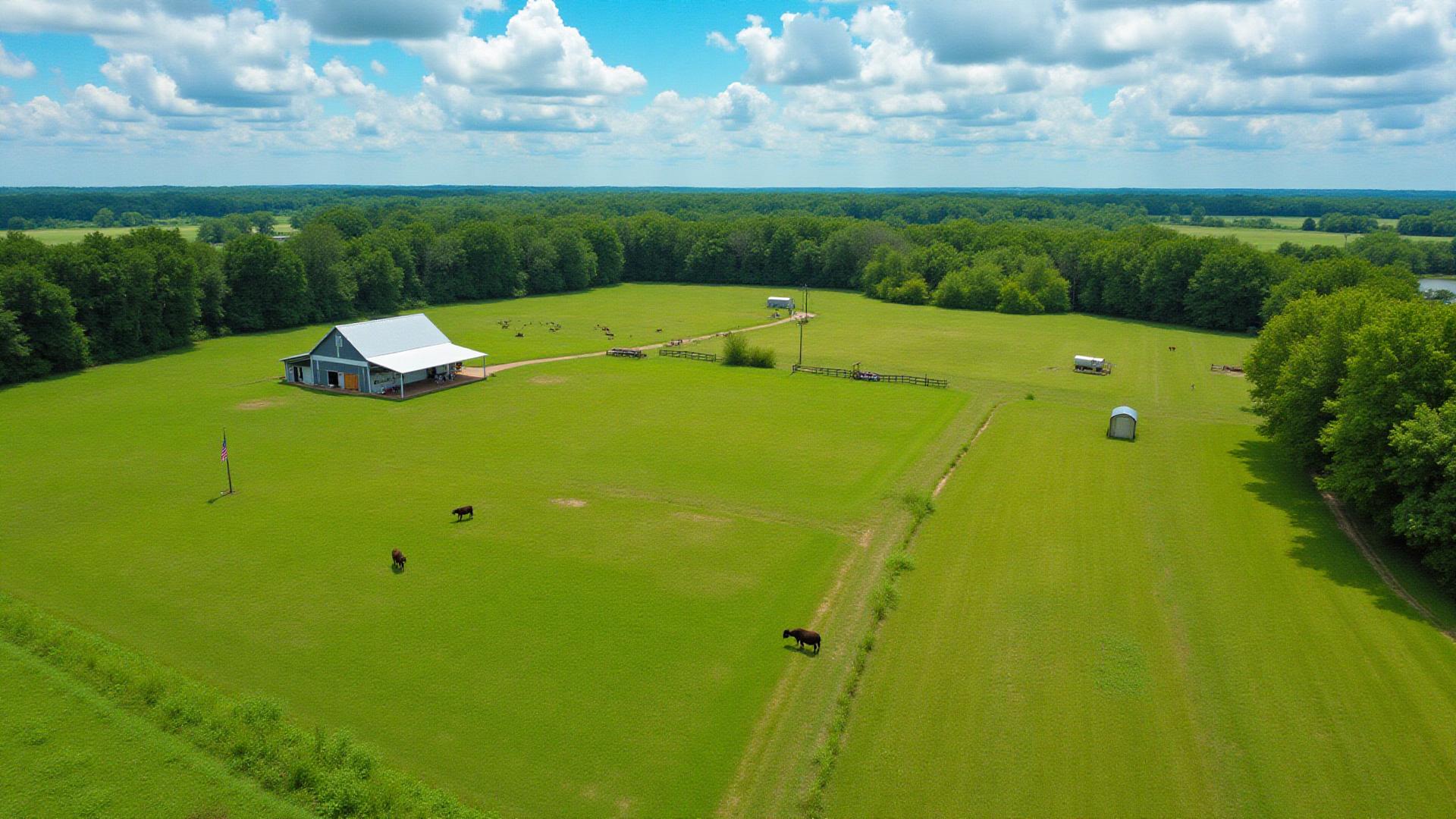 Rural farmland in DeKalb County, Alabama