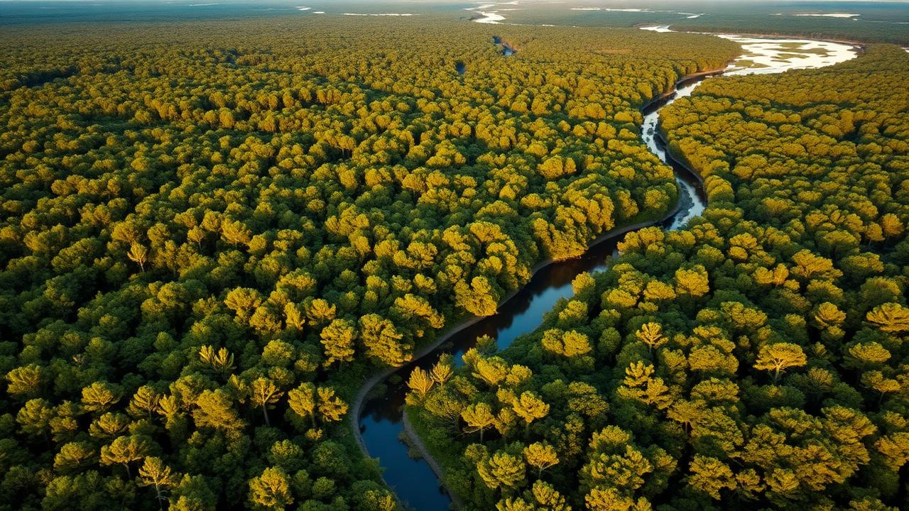 Dorchester County South Carolina lowcountry land aerial view