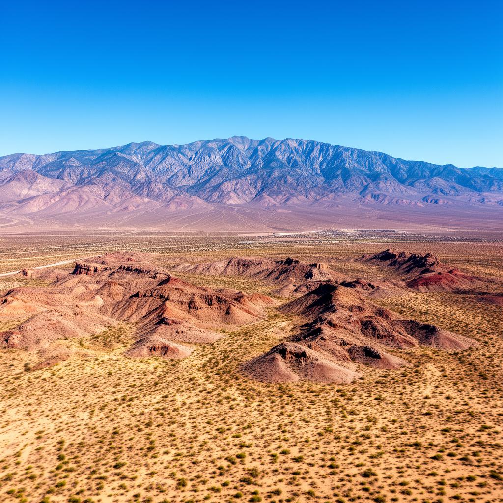 El Paso County Texas desert landscape with Franklin Mountains