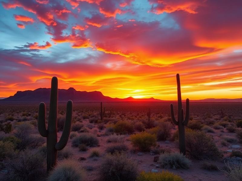 West Texas sunset over desert landscape