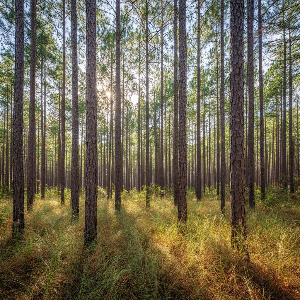 Longleaf pine timberland in Escambia County Alabama