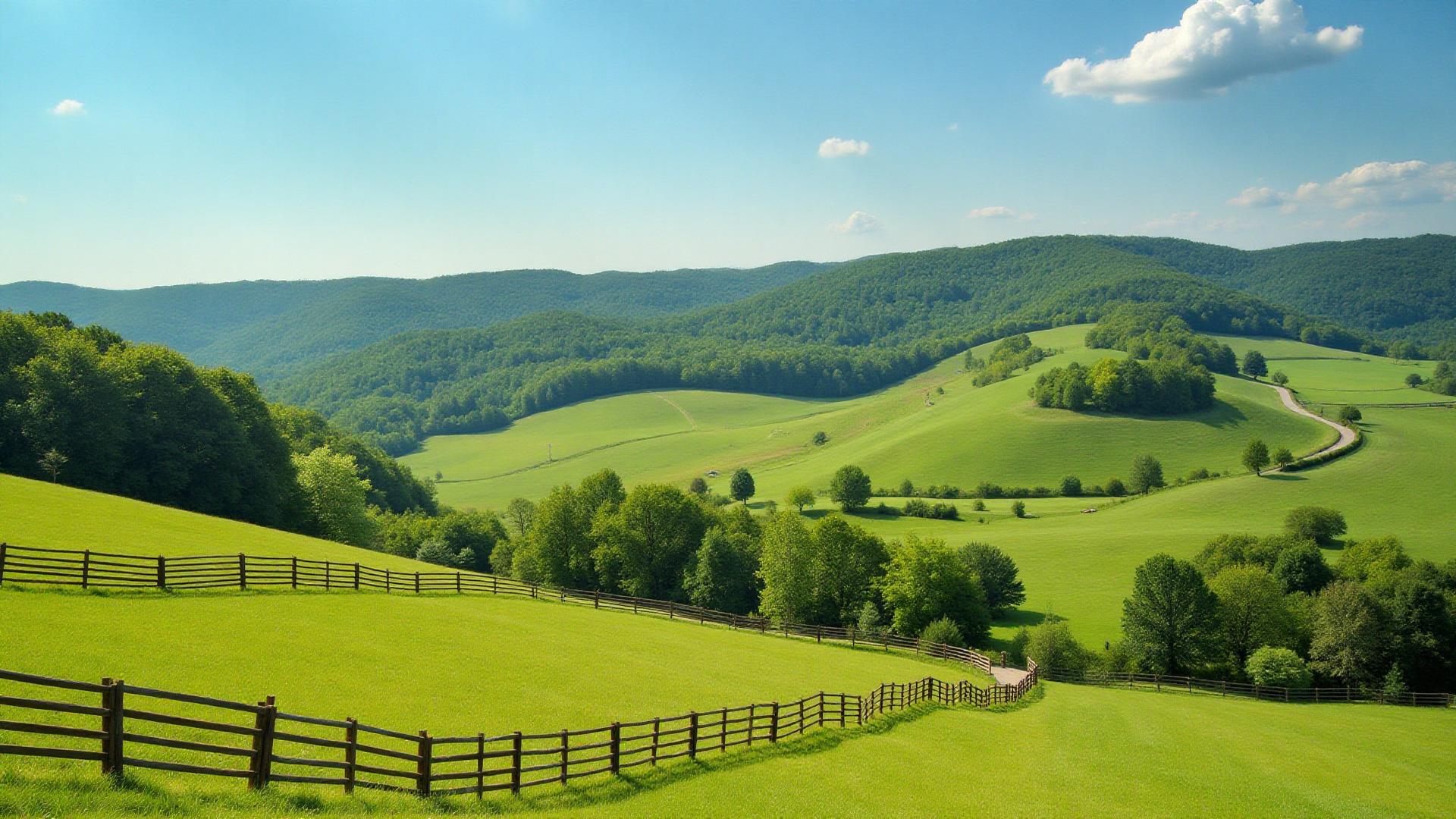 Fayette County Kentucky land with horse farms and bluegrass pastures