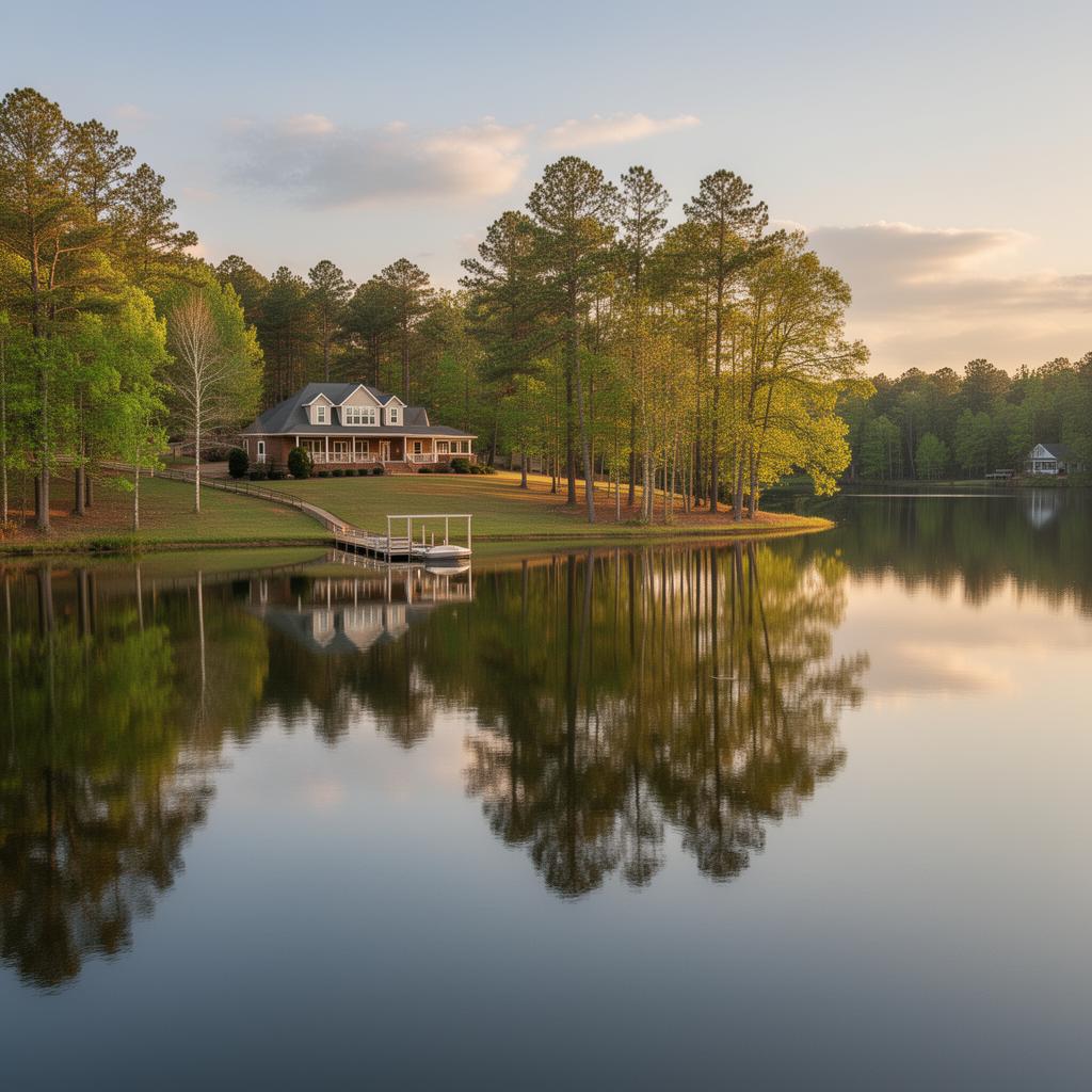 Lakefront property in Fayette County Georgia
