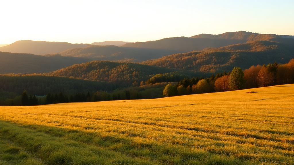 Open meadow land in North Georgia