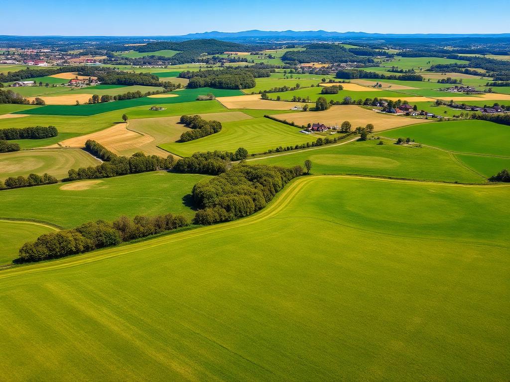 Frederick County farmland aerial view