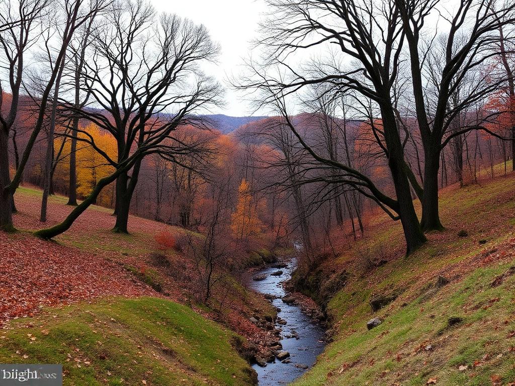 Wooded property with creek in Frederick County