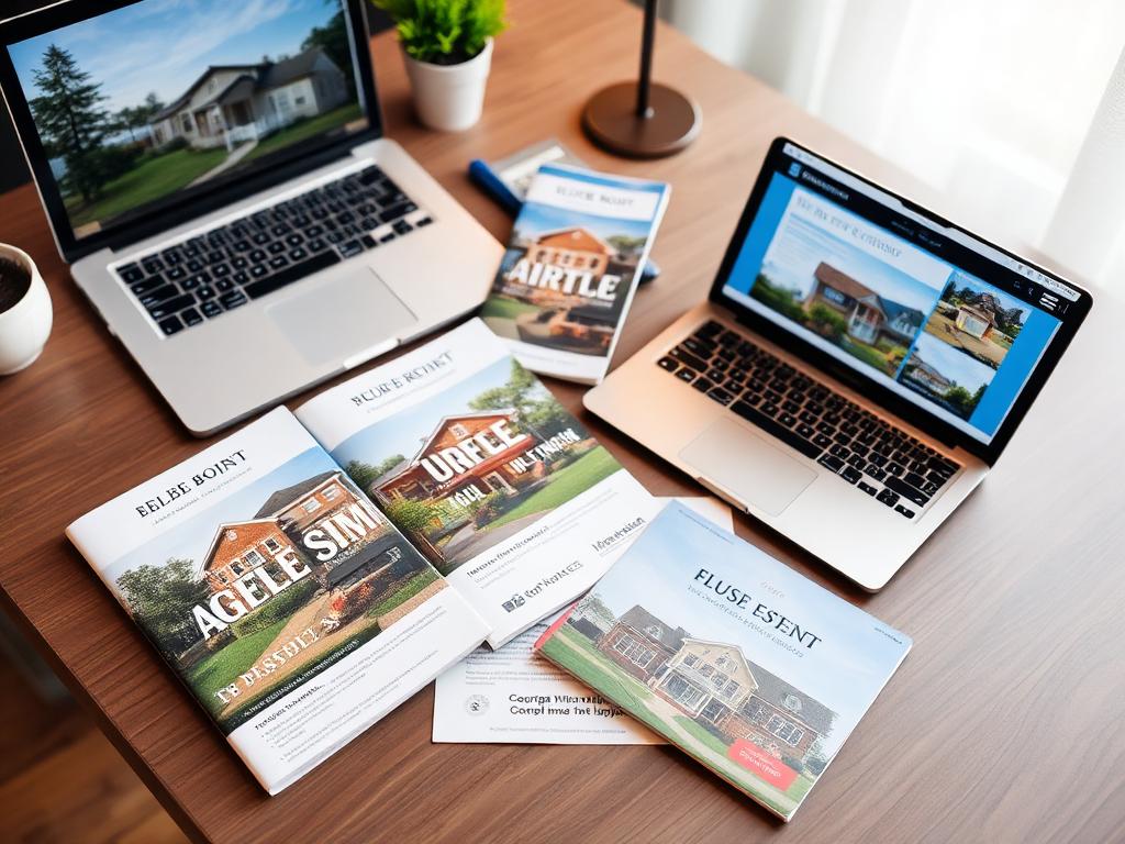 Professional real estate marketing materials and digital listings