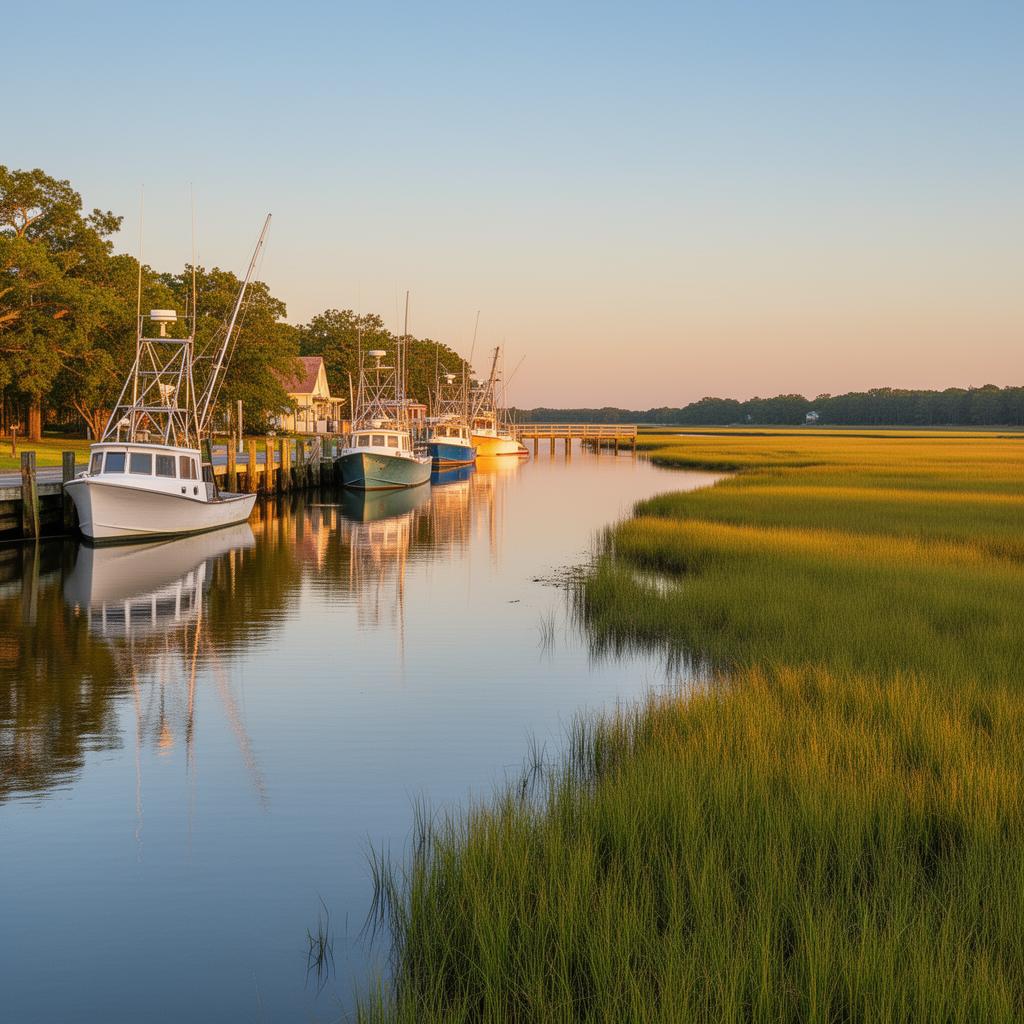 York River waterfront in Gloucester County Virginia