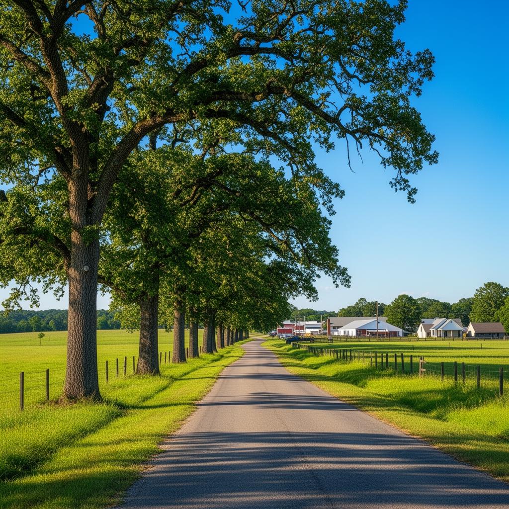 Rural country road in Greene County, Arkansas