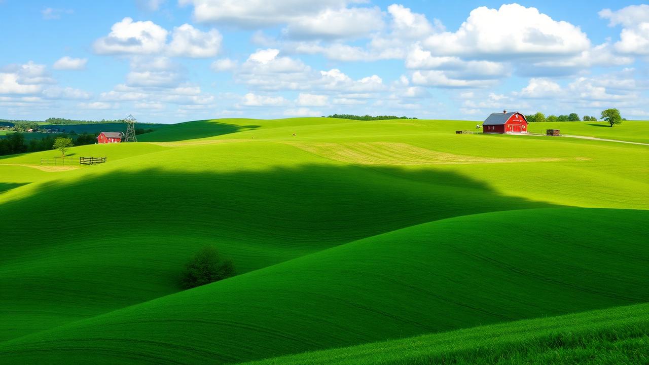 Rolling farmland in Harford County Maryland