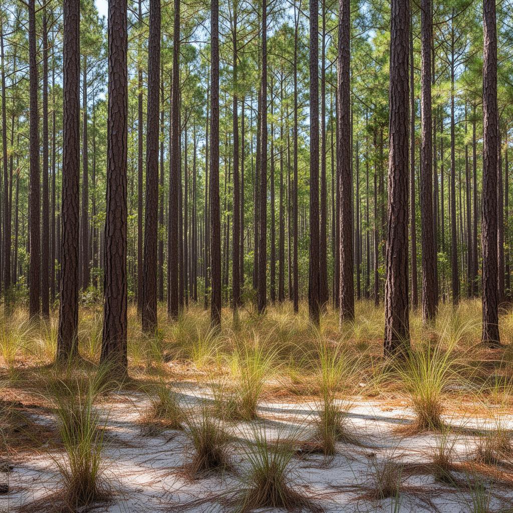 Longleaf pine forest in Hoke County