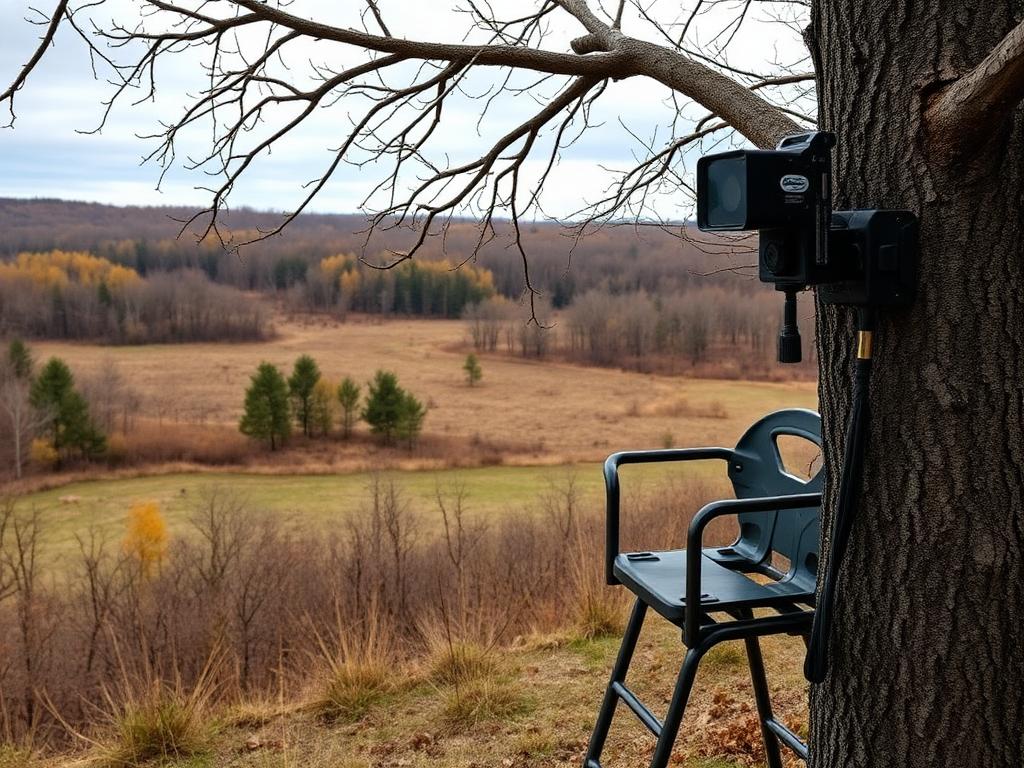 Quality hunting lease property with deer stand and wildlife management features