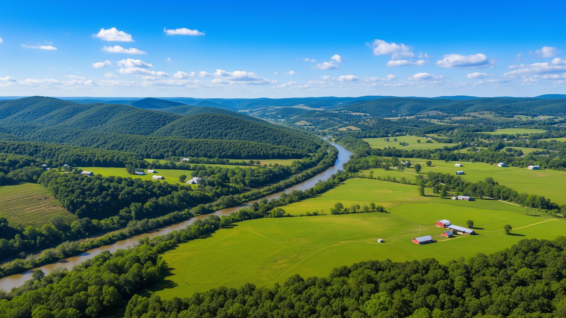 Independence County Arkansas land for sale with White River valley