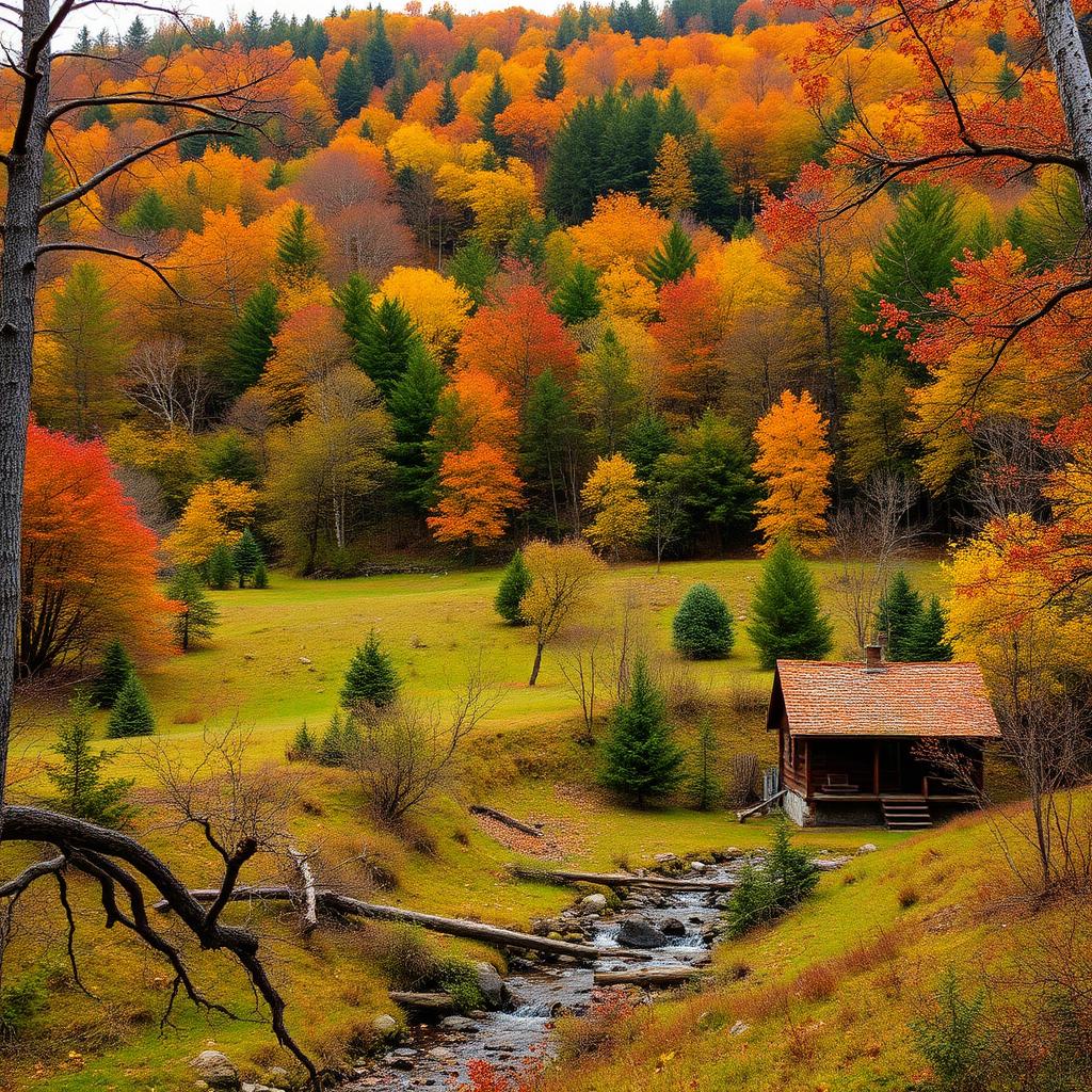 Eastern Kentucky Appalachian mountain property with autumn colors