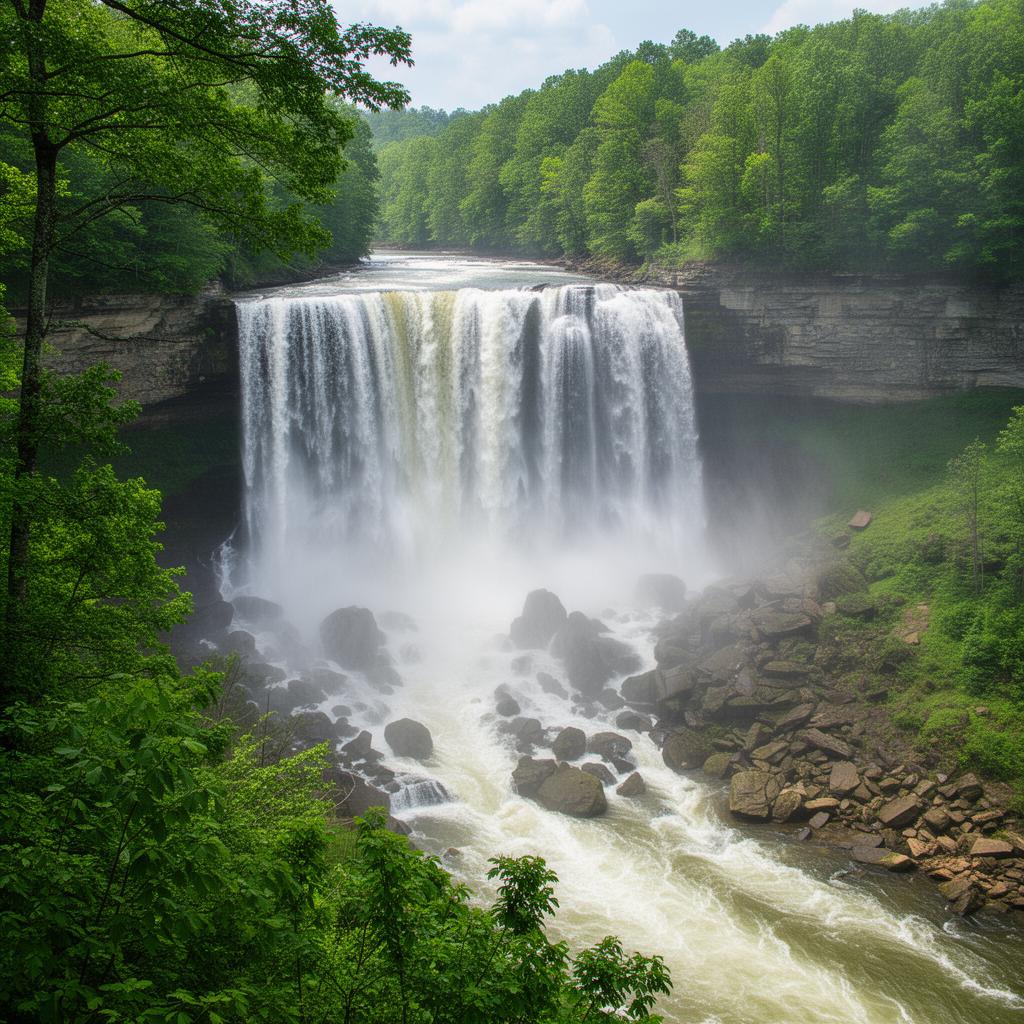 Cumberland Falls waterfall near Laurel County