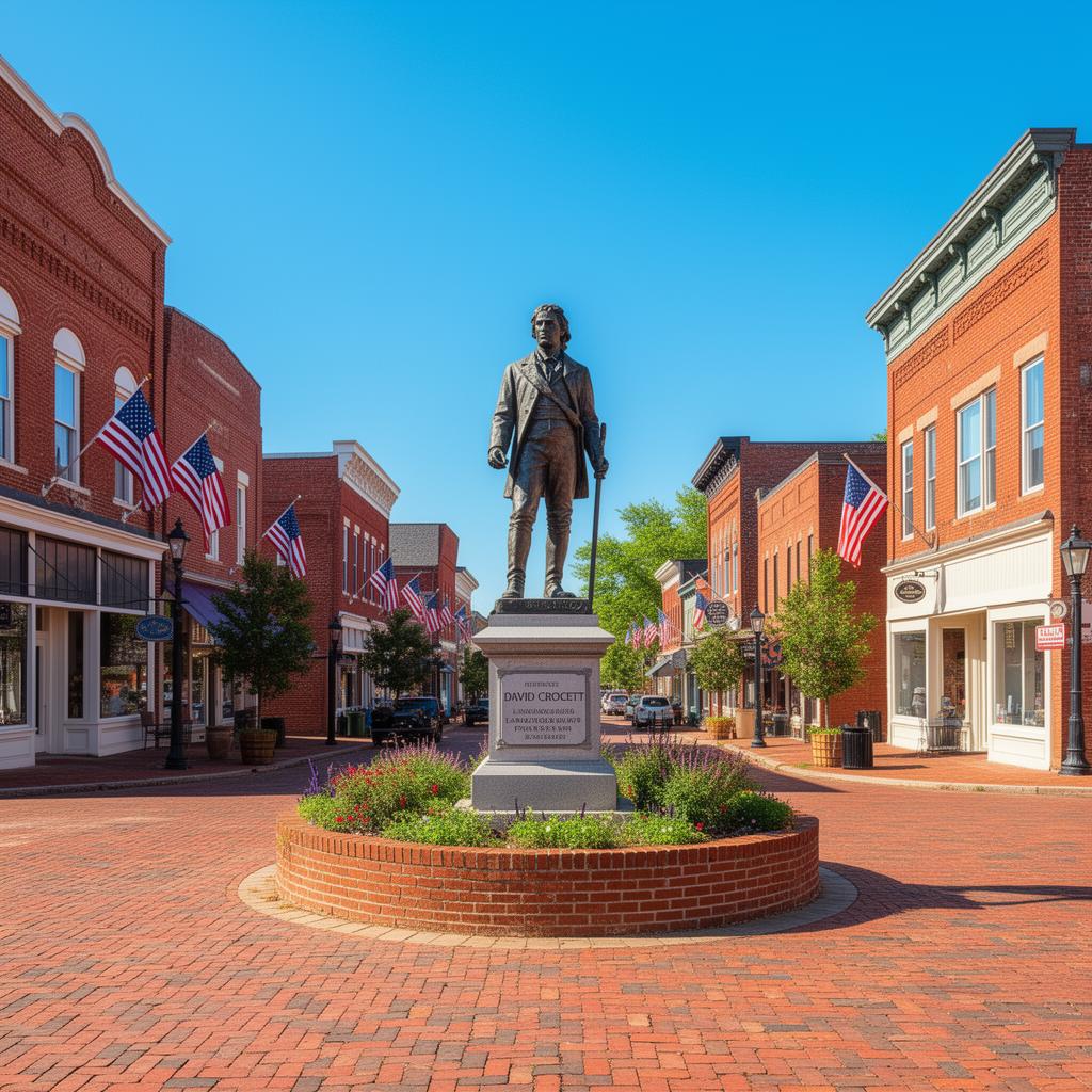Historic downtown Lawrenceburg, Tennessee town square