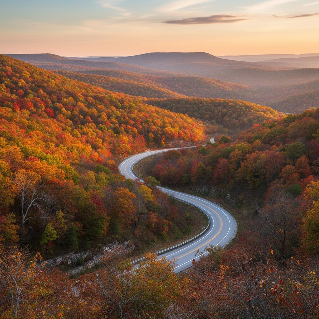 Talimena Scenic Drive in Le Flore County