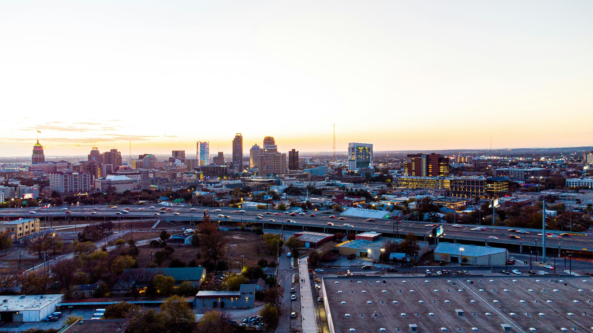 San Antonio skyline view from The Dominion luxury community