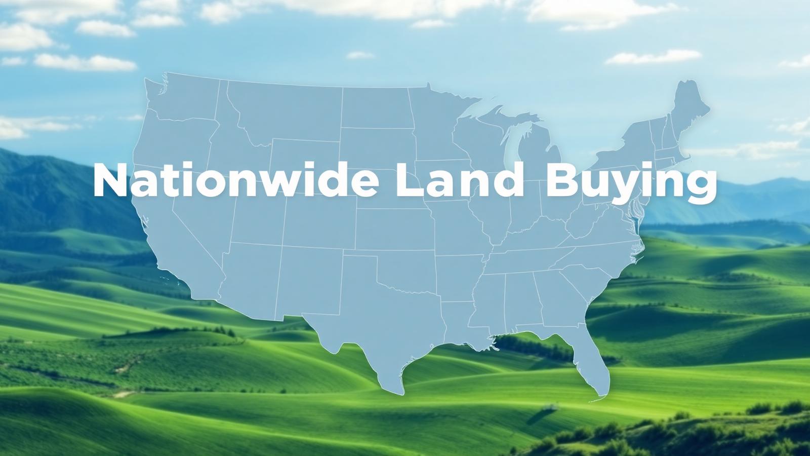 United States map showing nationwide land buying services across all states we serve