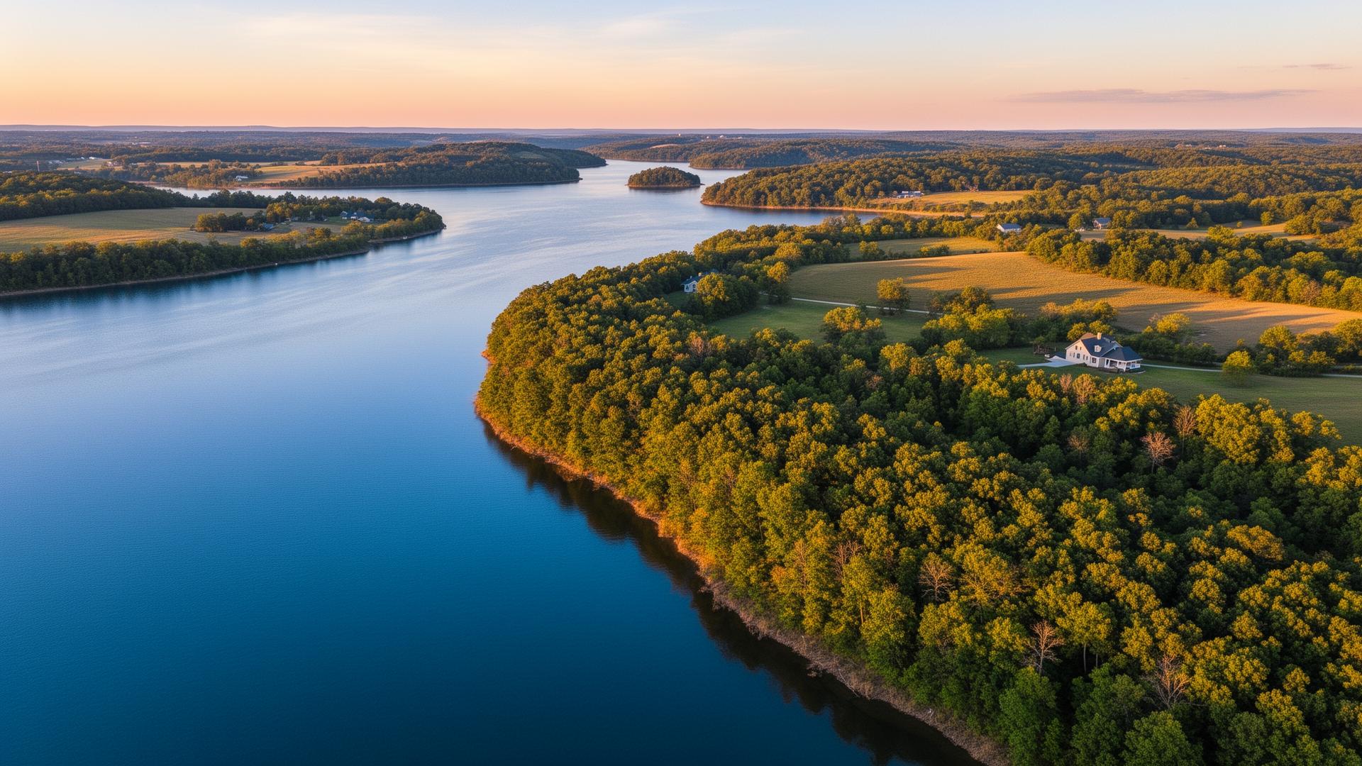 Kentucky Lake shoreline in Marshall County