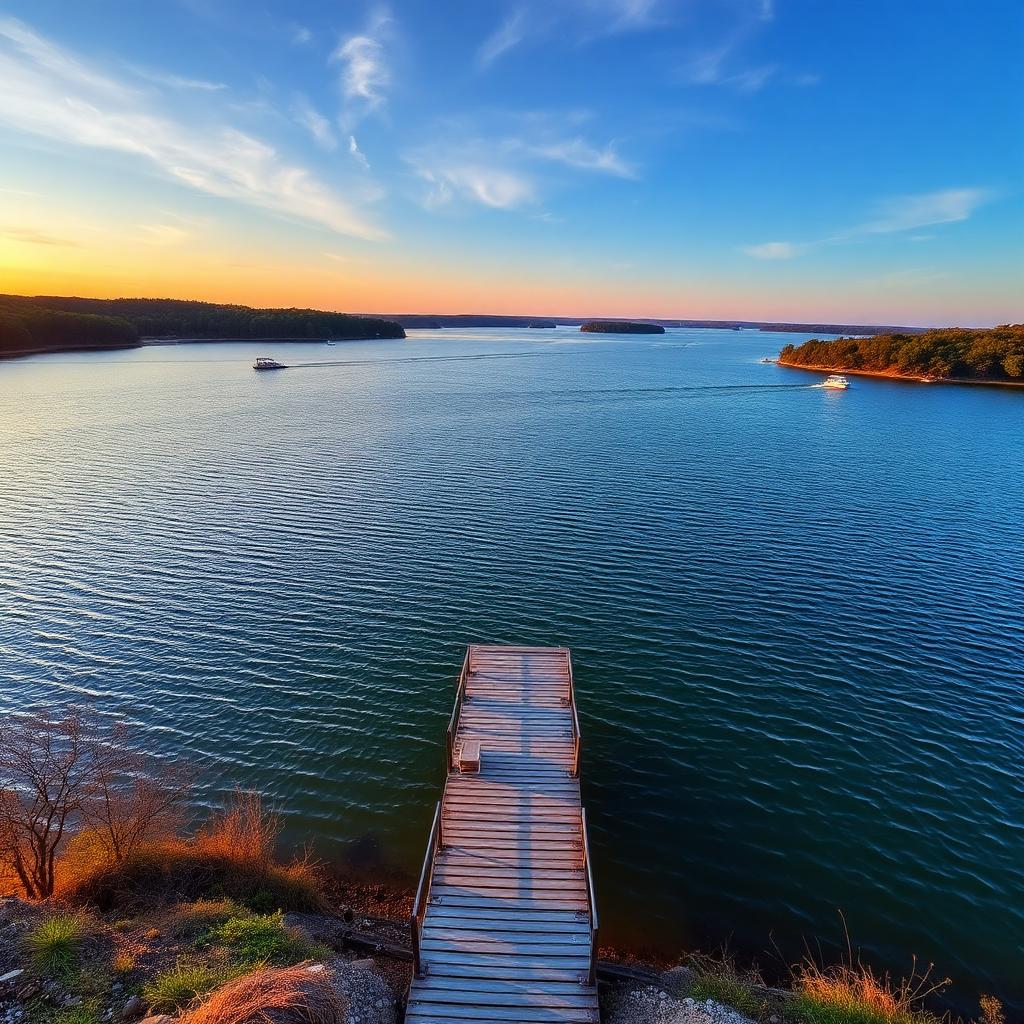 Grand Lake O' the Cherokees shoreline in Mayes County