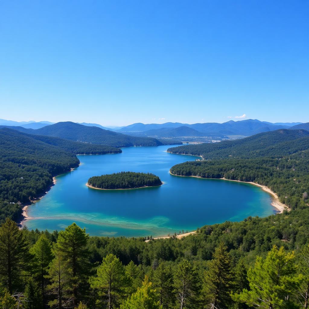 Lake James scenic mountain lake in McDowell County North Carolina