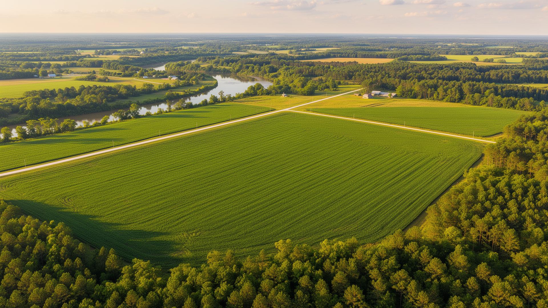 Miller County Arkansas farmland and Red River Valley landscape