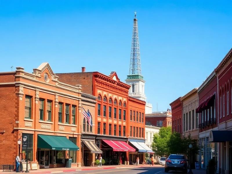 Historic downtown Texarkana in Miller County Arkansas
