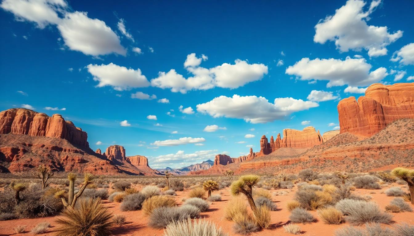 Dramatic desert landscape in Mohave County Arizona