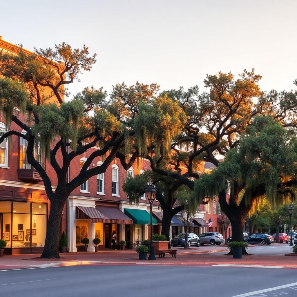 Historic downtown Forsyth, Georgia courthouse square