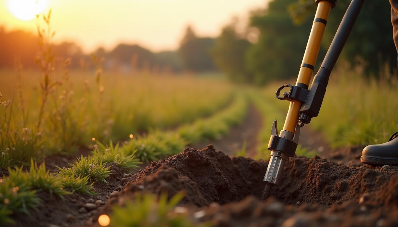 Percolation test being conducted on vacant land property