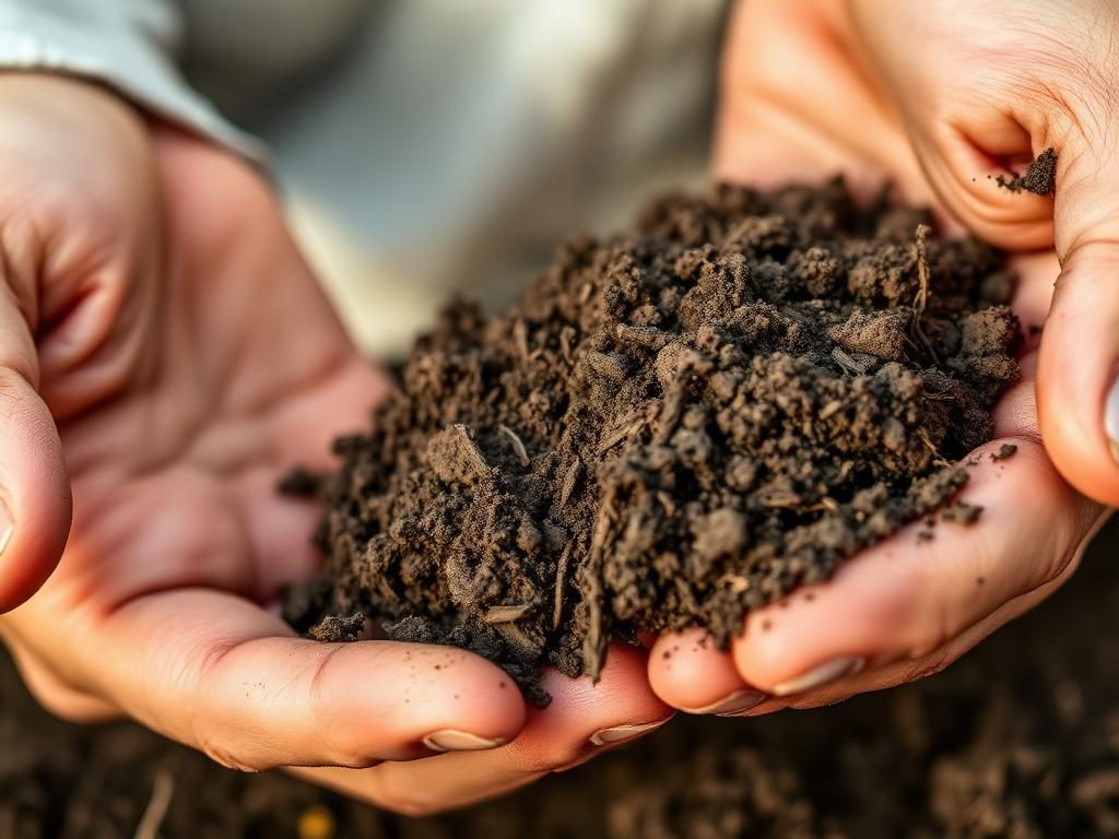 Soil sample being examined for percolation test analysis