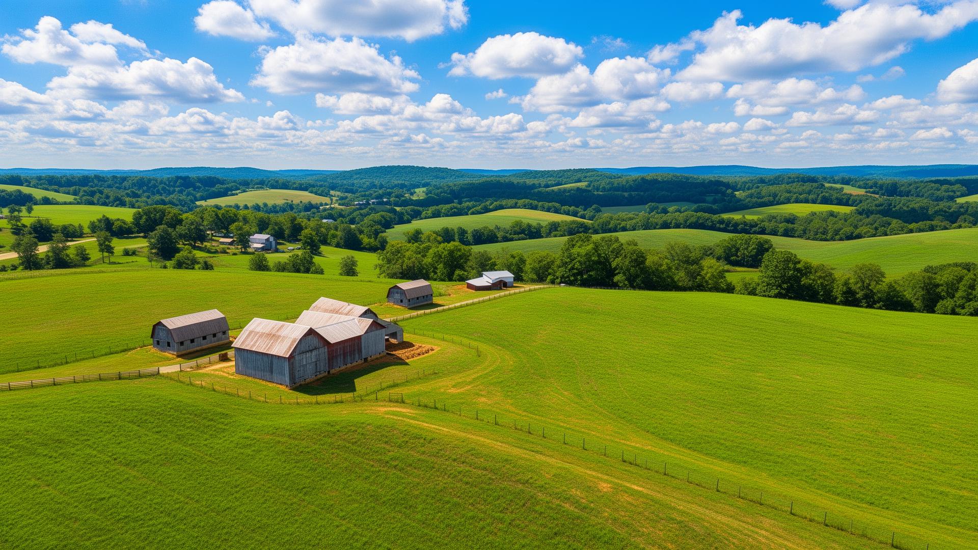 Person County North Carolina rolling Piedmont farmland